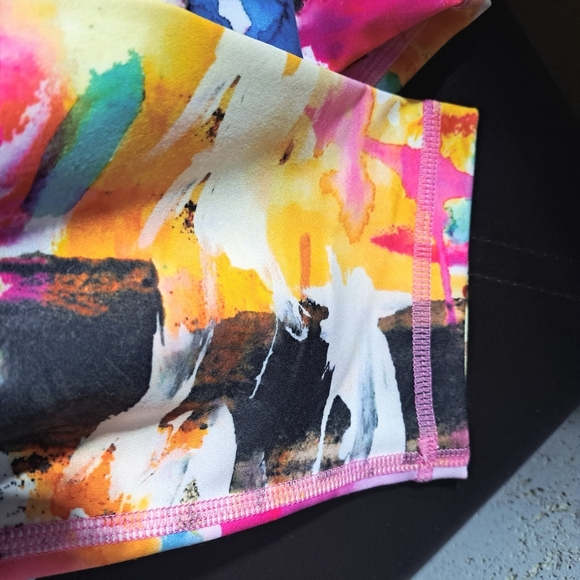 #061 Sz XL Leggings / Abstract Activewear Sports Bottom Rebelious by Maya Elious - Picture 12 of 12